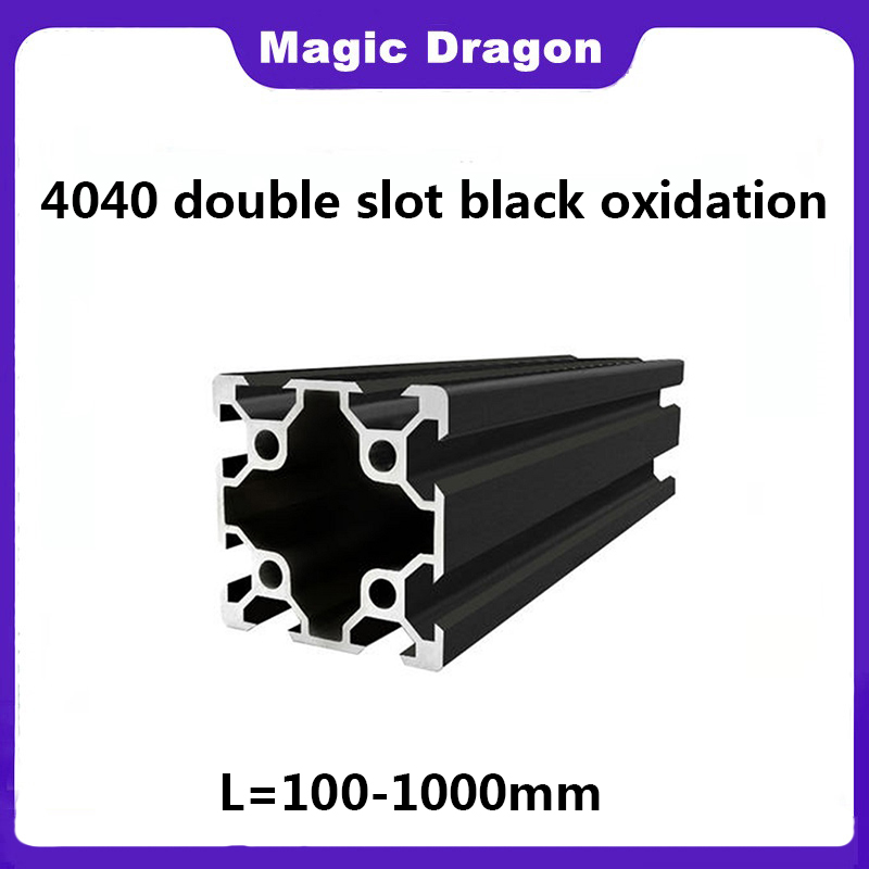 V Slot Aluminum Extrusion - 1PC 4040 Đen Hai Khe Cắm