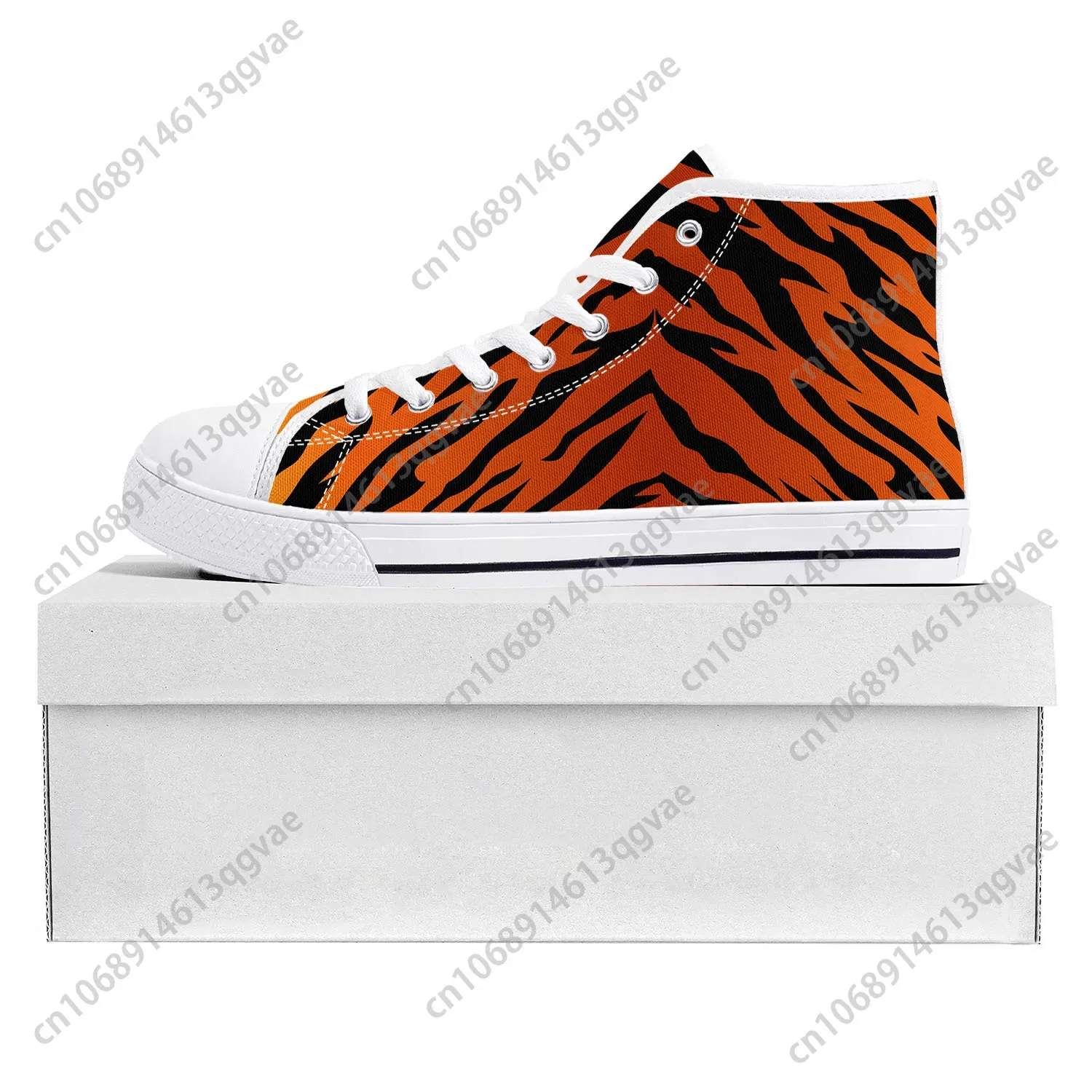 3D Printing Custom - Tiger Stripe 3D Print High Top