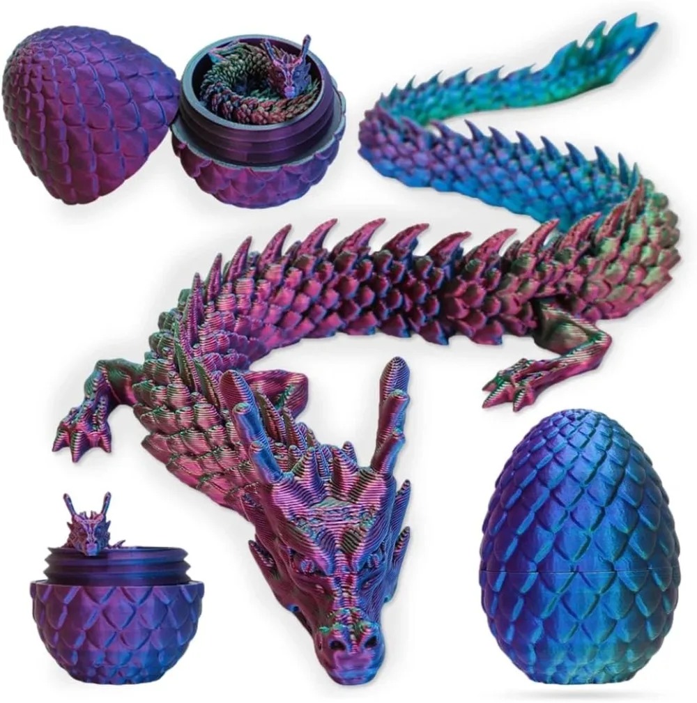 3D Printing Egg - 3D Mini Chinese Dragon Surprise Egg