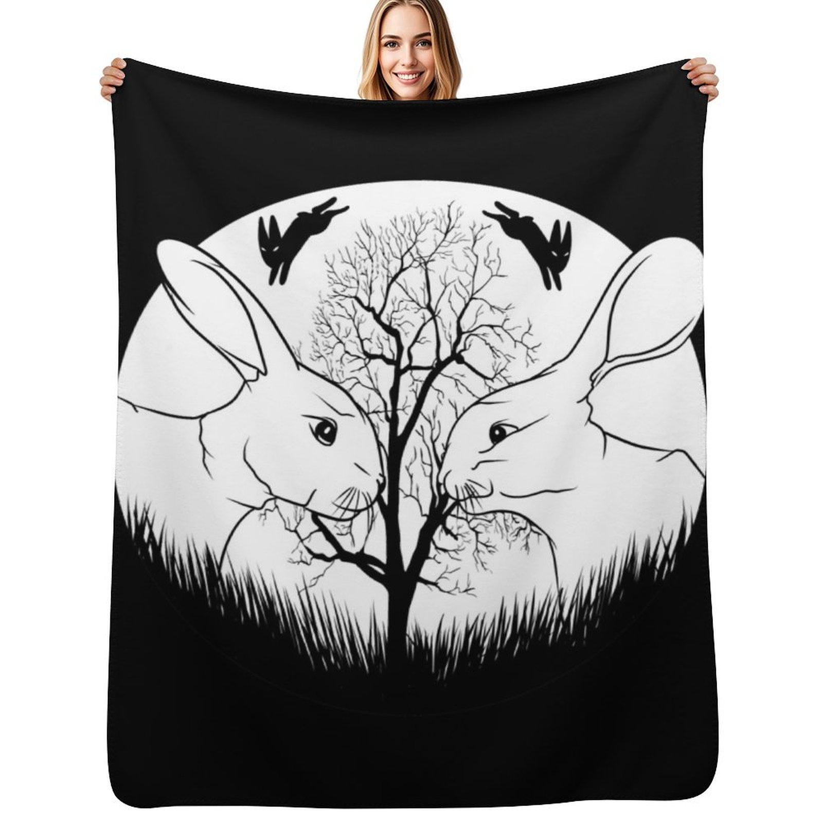 3D Printing Rabbit - Watership Down Rabbits Throw Blanket Anti