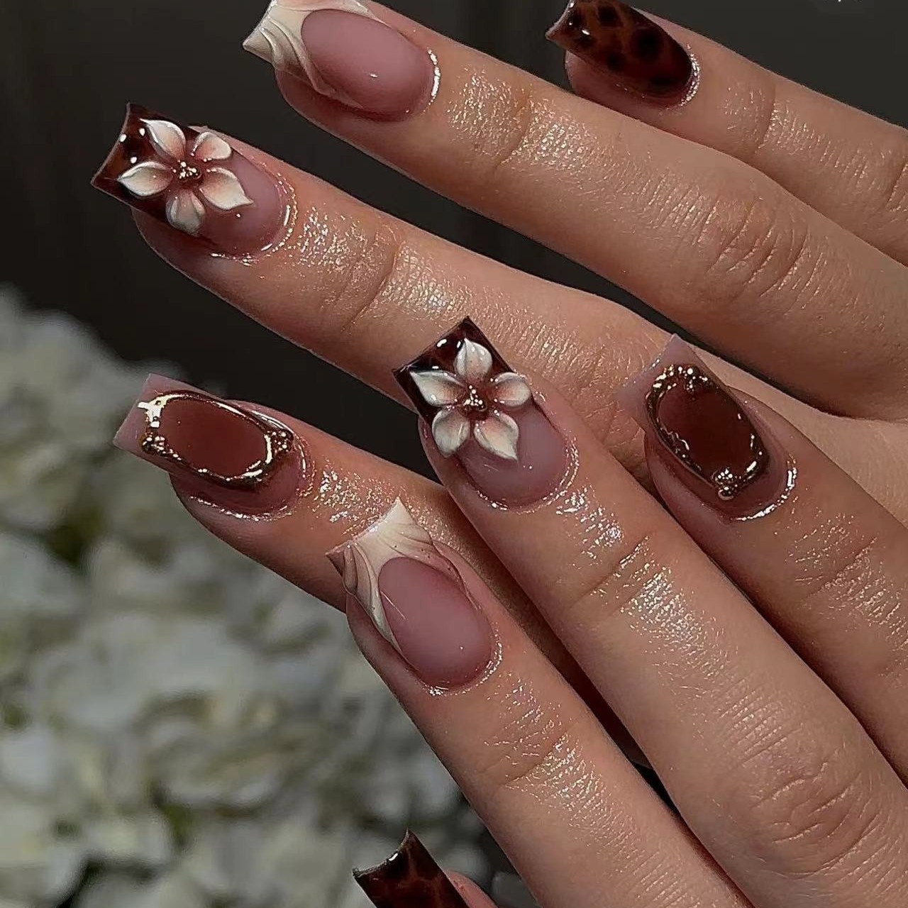 3D Printing Abs - Short square fake nails for women