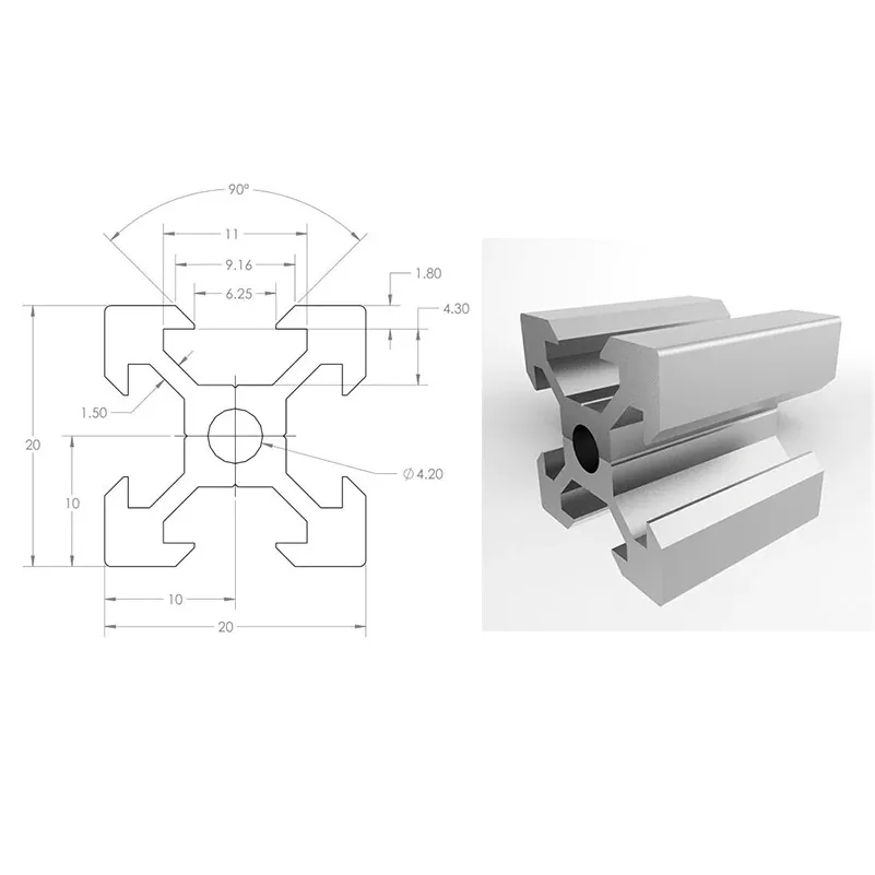 2Pcs Openbuilds 2020 V-Slot Al - đánh giá và giá V Slot Aluminum Extrusion