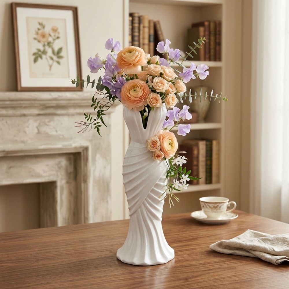 Gown-Shaped 3D Printed Flower  - đánh giá và giá 3D Printing Vase
