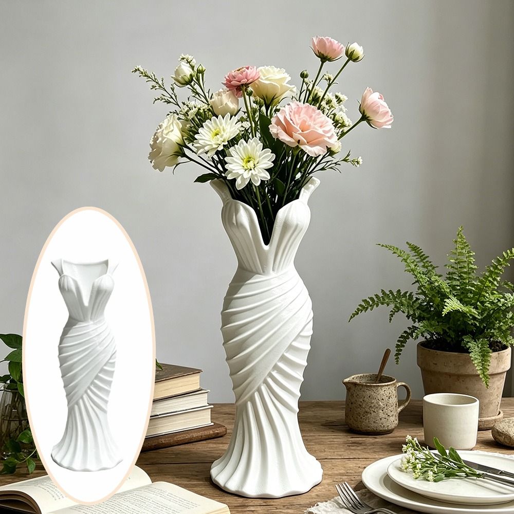 Gown-Shaped 3D Printed Flower  - đánh giá và giá 3D Printing Vase