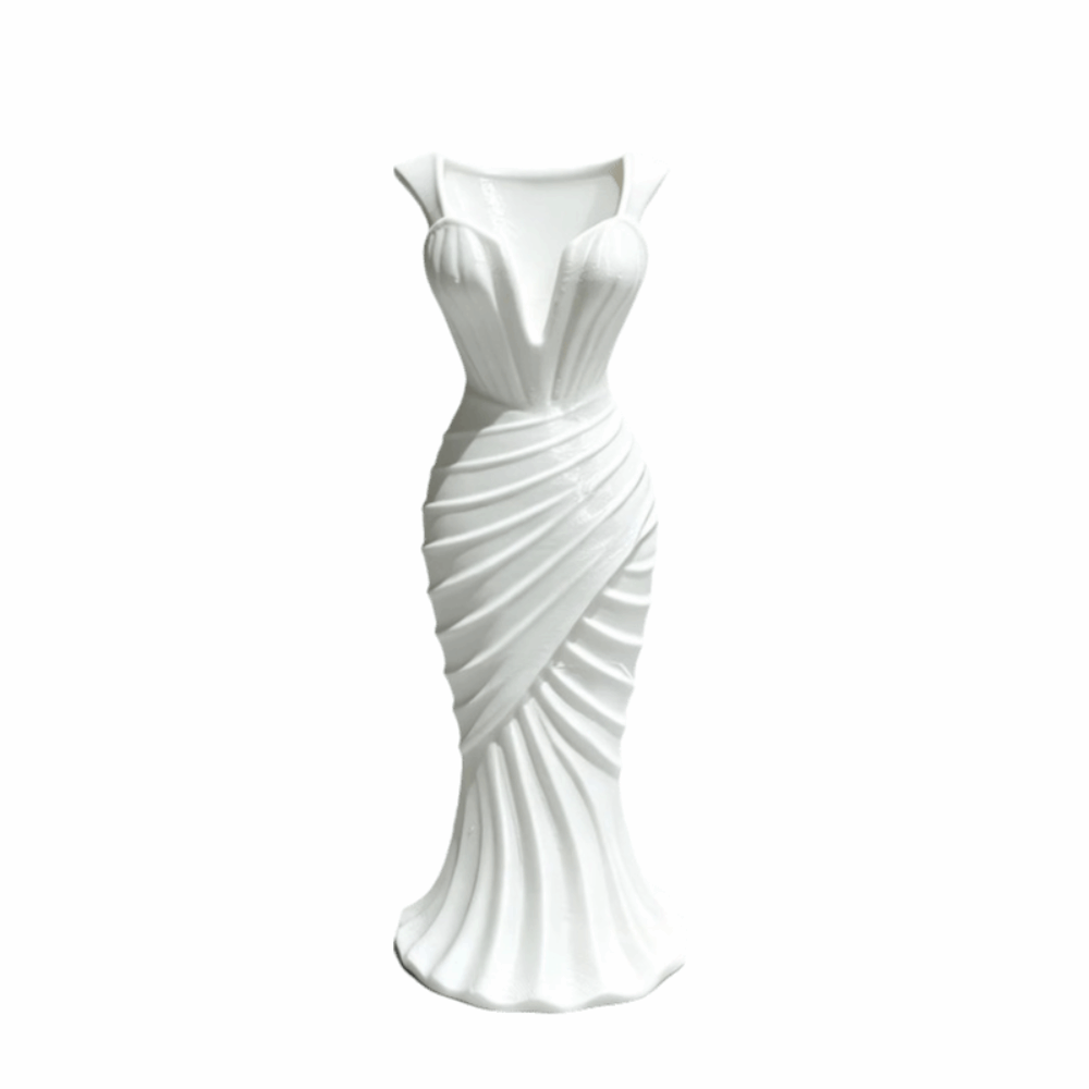 Gown-Shaped 3D Printed Flower  - đánh giá và giá 3D Printing Vase