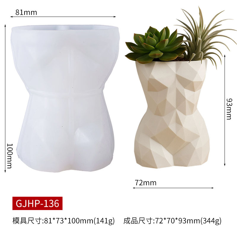 3D Geometric Female Body Flowe - đánh giá và giá 3D Printing Vase