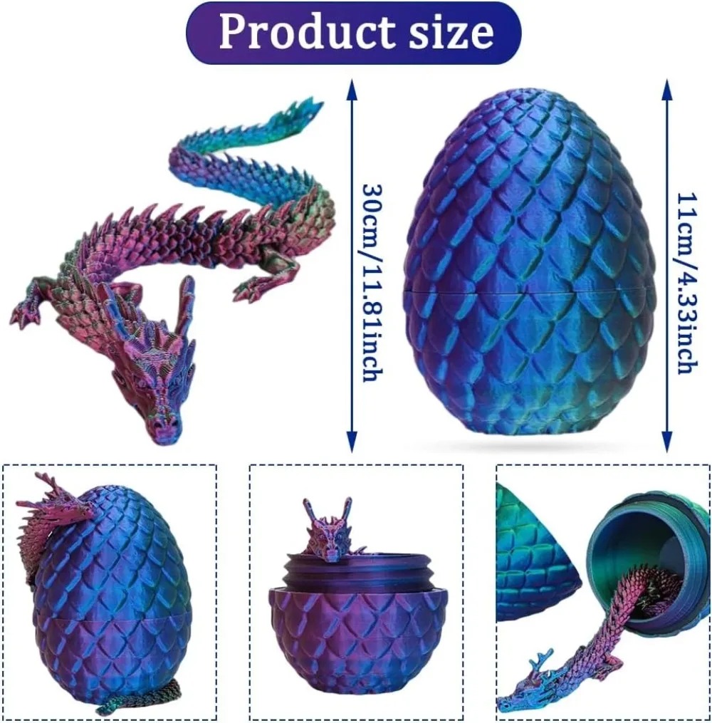 3D Mini Chinese Dragon Surpris - đánh giá và giá 3D Printing Egg