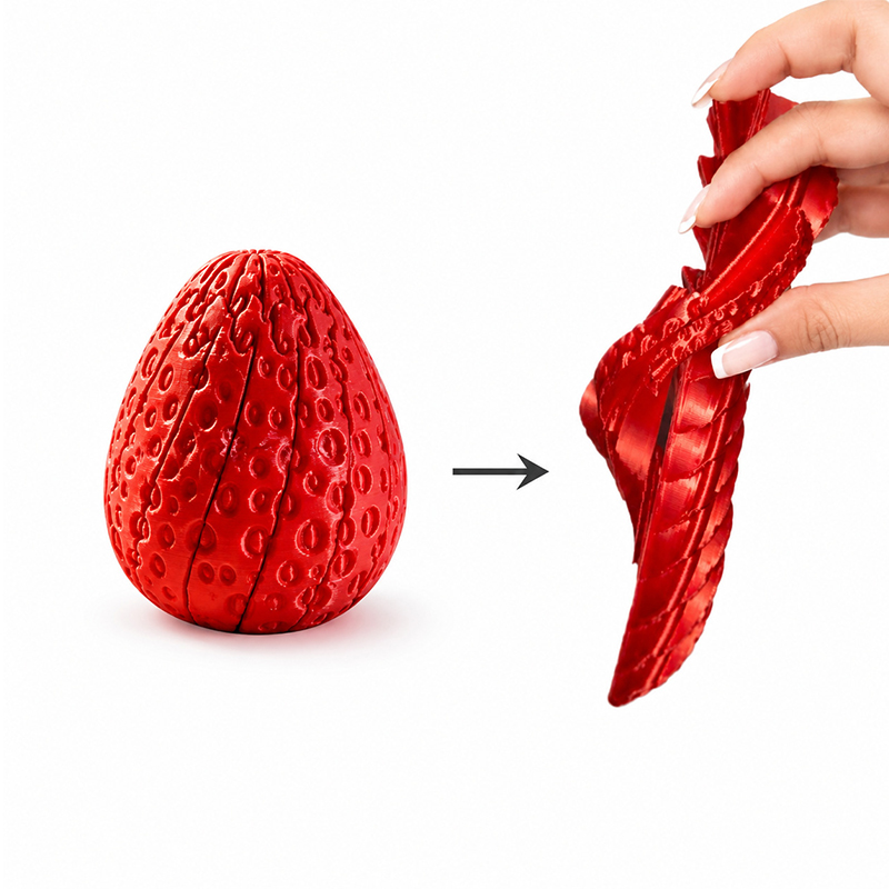 Twisted Strawberry Egg 3d Prin - đánh giá và giá 3D Printing Egg