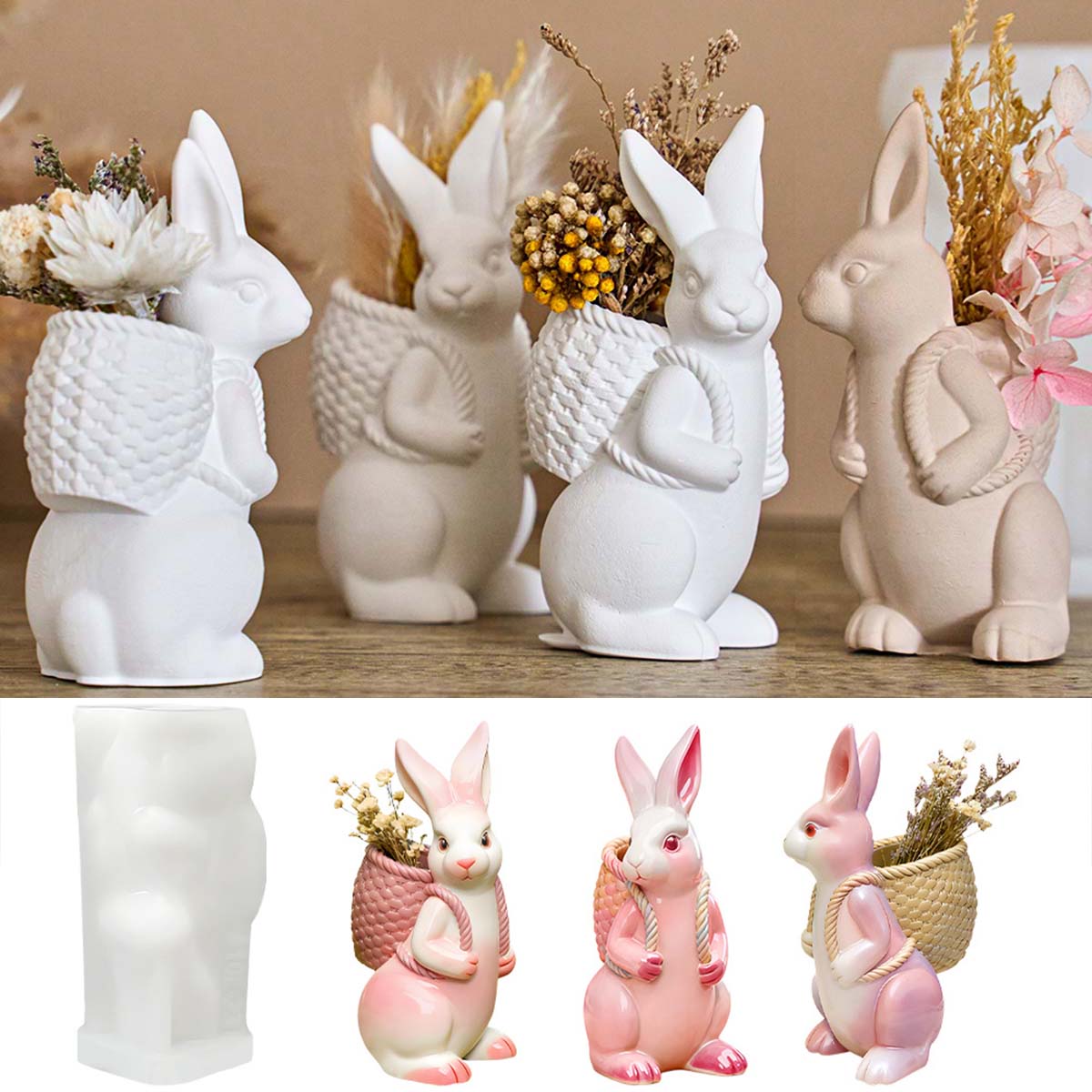 3D Easter Bunny Silicone Mold  - đánh giá và giá 3D Printing Vase