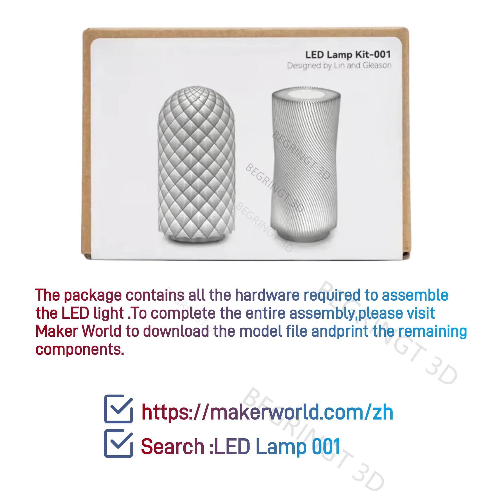 For Bambu Lab Led Lamp Kit 001 - đánh giá và giá 3D Printing Process