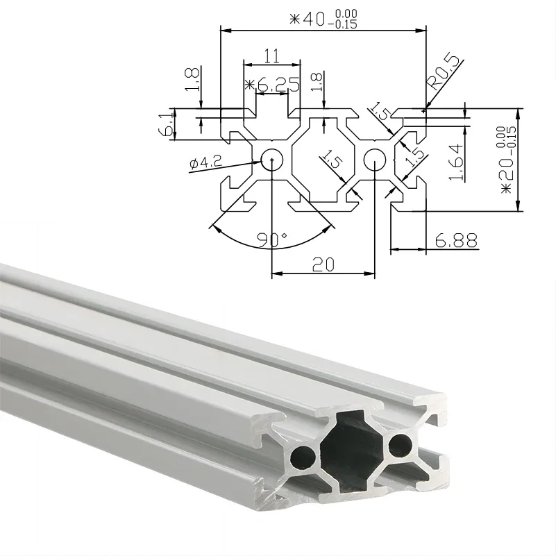 2Pcs 2040 V-Slot Aluminum Extr - đánh giá và giá V Slot Aluminum Extrusion