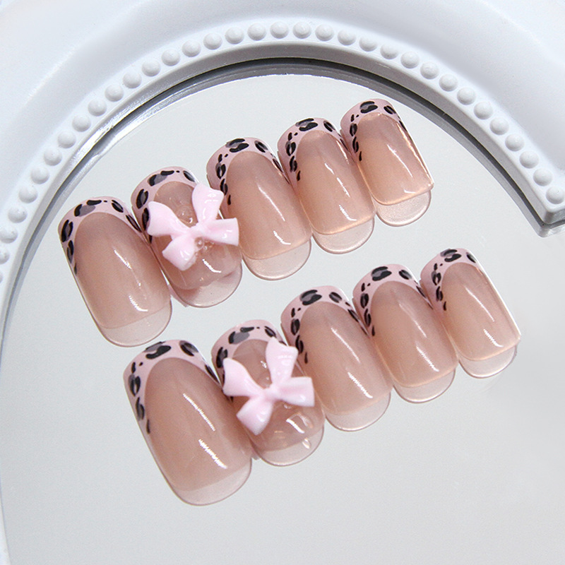 Pink Leopard Print French Tip  - đánh giá và giá 3D Printing Abs