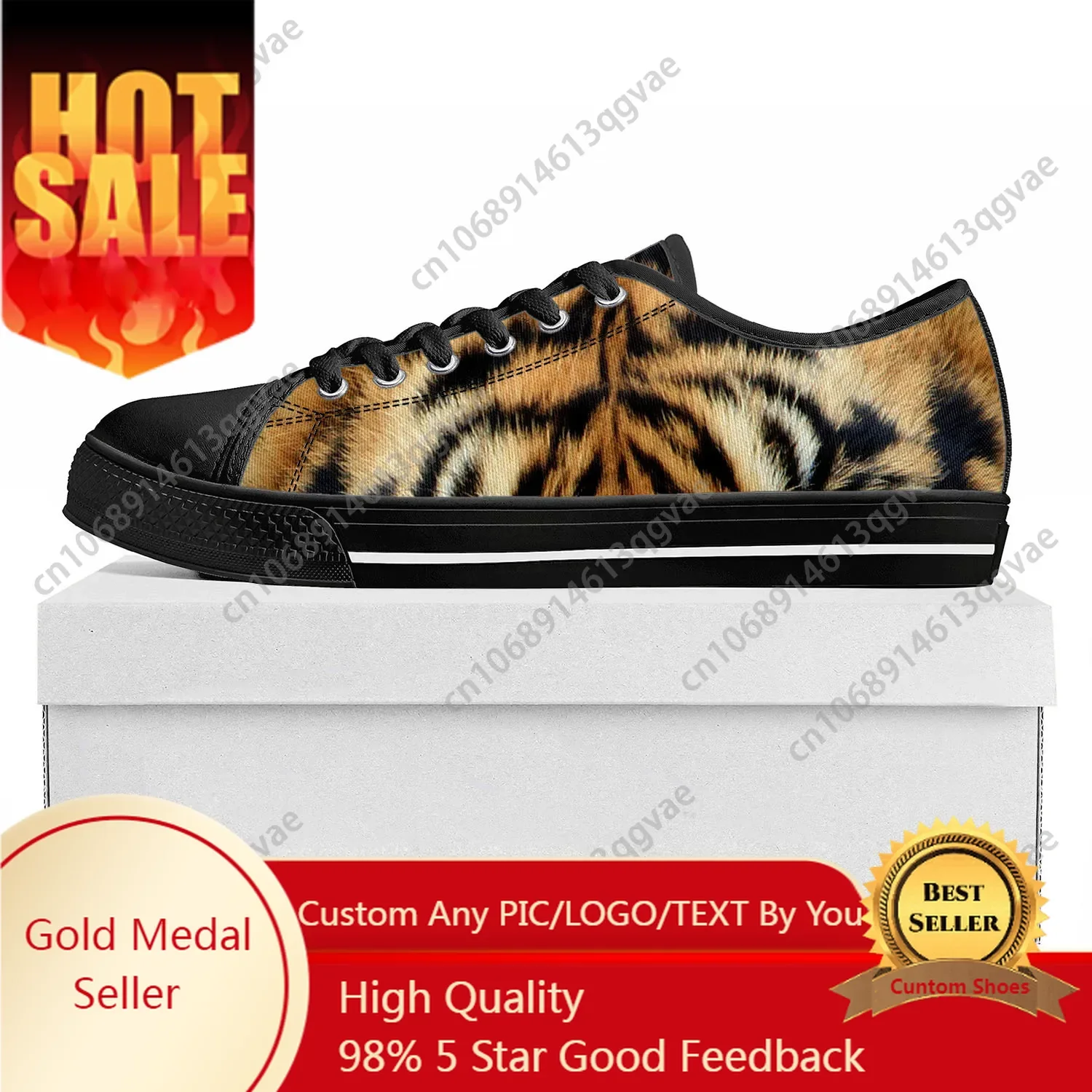 Tiger Stripe 3D Print Low Top  - đánh giá và giá 3D Printing Custom