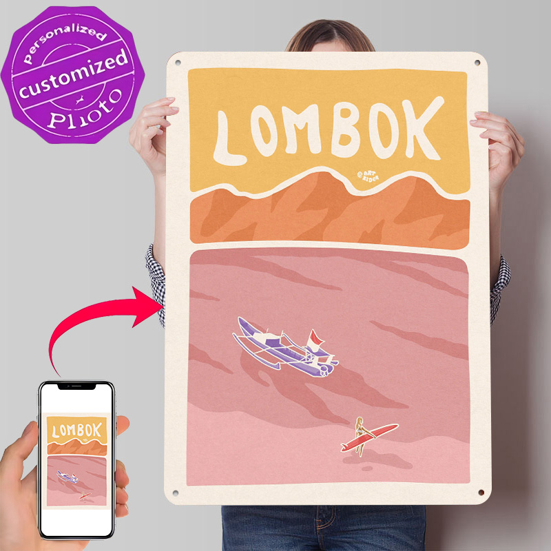 Bali Lombok Surf Poster Retro  - đánh giá và giá 3D Printing Bali